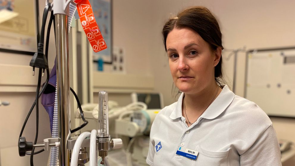 Malin Karlström sjuksköterska vid infektionsavdelningen på Sundsvalls sjukhus