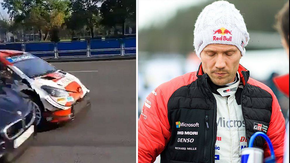 Sébastien Ogier krockade men vann ändå