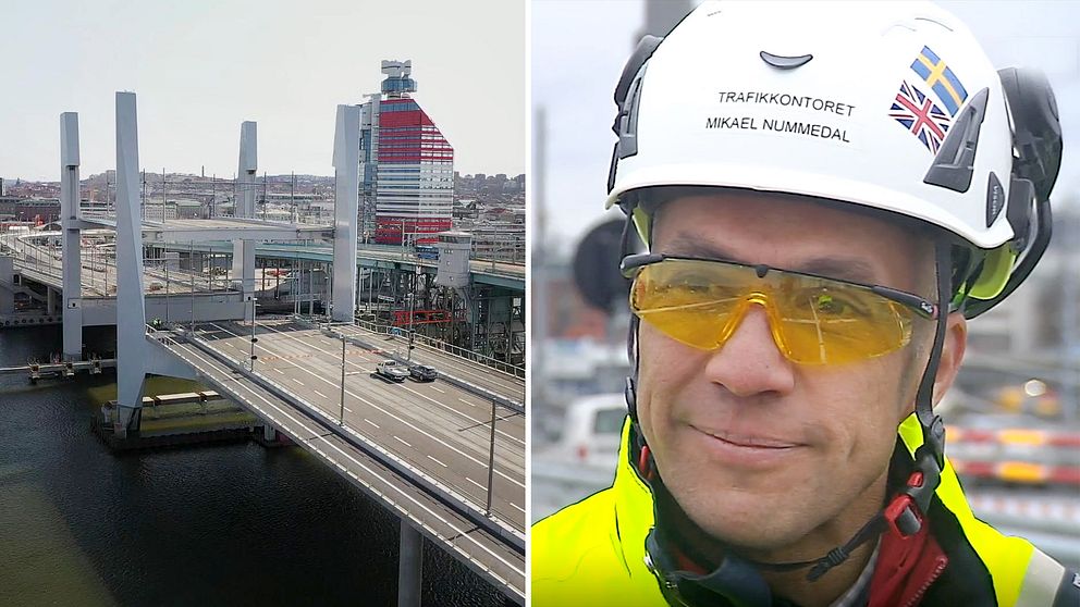 Starta klippet för att se drönarbilderna från nya Hisingsbron – ett miljardprojekt som Trafikkontorets projektchef Mikael Nummedal konstaterar har stött på en del problem under tiden