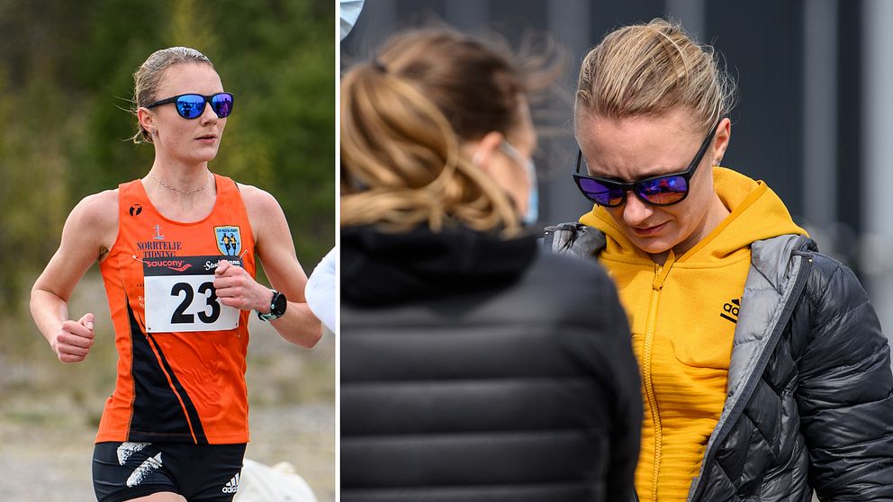 Carolina Wikström bröt rekordförsöket i Jordbro.