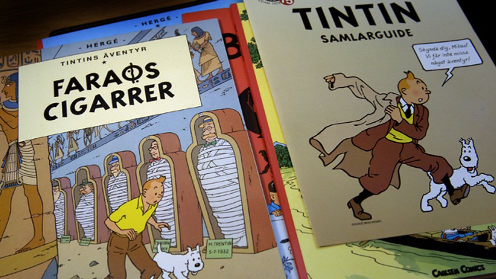 Tintin-böckerna blir kvar på Serieteket på Kulturhuset i Stockholm.