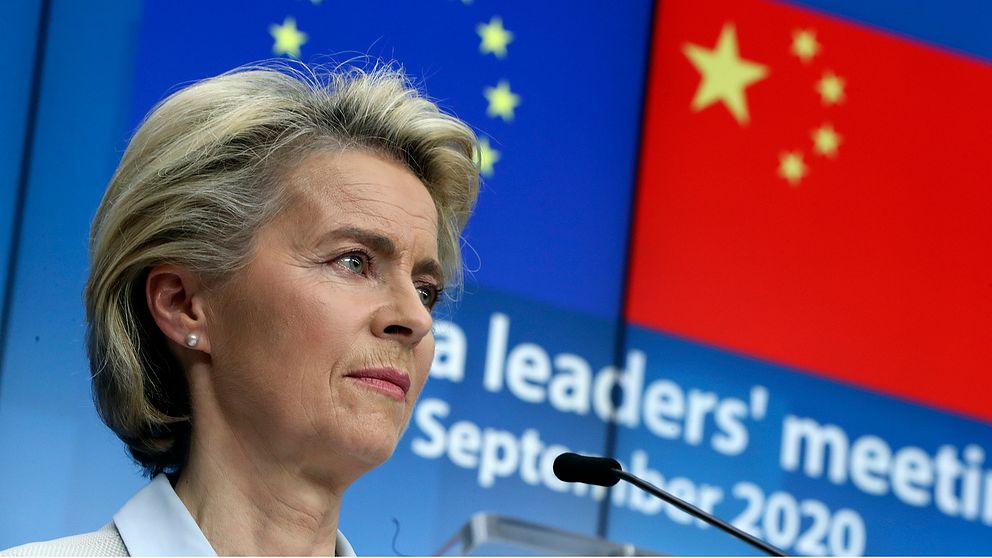 Bild på EU-kommissionens ordförande Ursula von der Leyen
