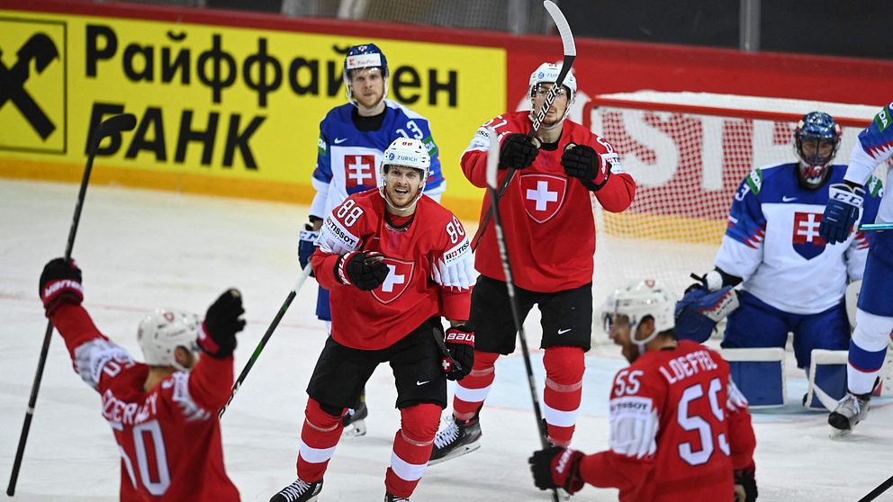 Schweiz besegrade Slovakien med 8-1.