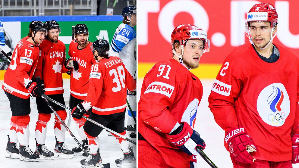 Kanada och det ryska VM-laget drabbar samman redan i kvartsfinal i Riga, Lettland i dag.