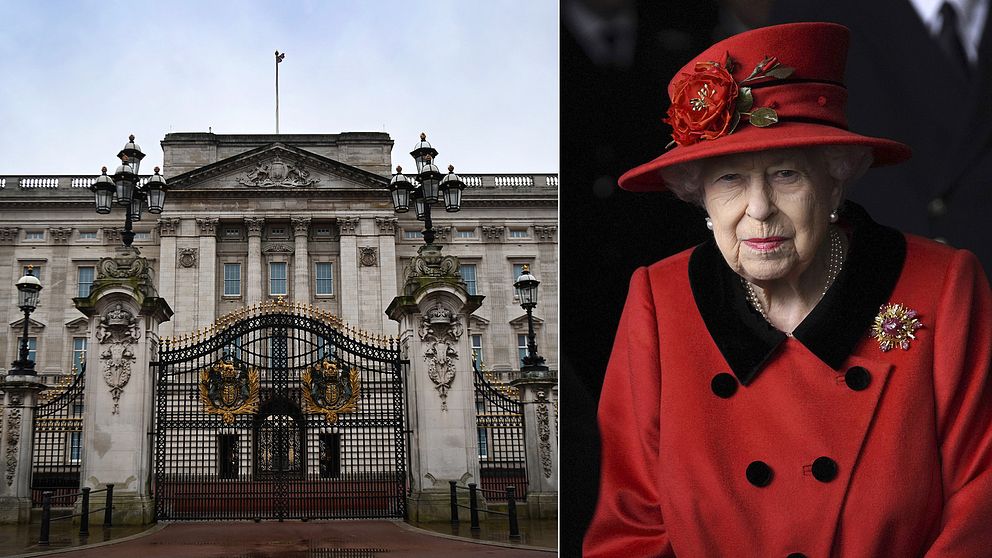 Buckingham Palace och drottning Elizabeth