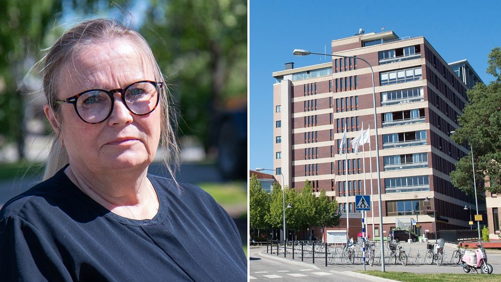 Närbild på biträdande hälso- och sjukvårdsdirektör Susanna Björklund utanför regionen