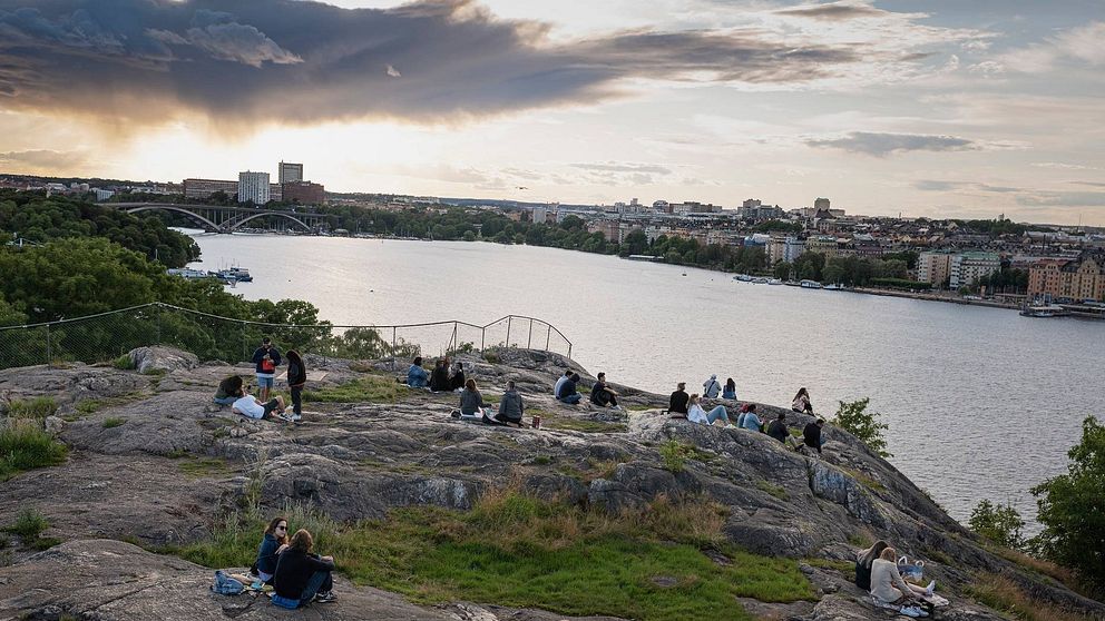 Utsikt från Skinnarviksberget i Stockholm, taget sommaren 2020.