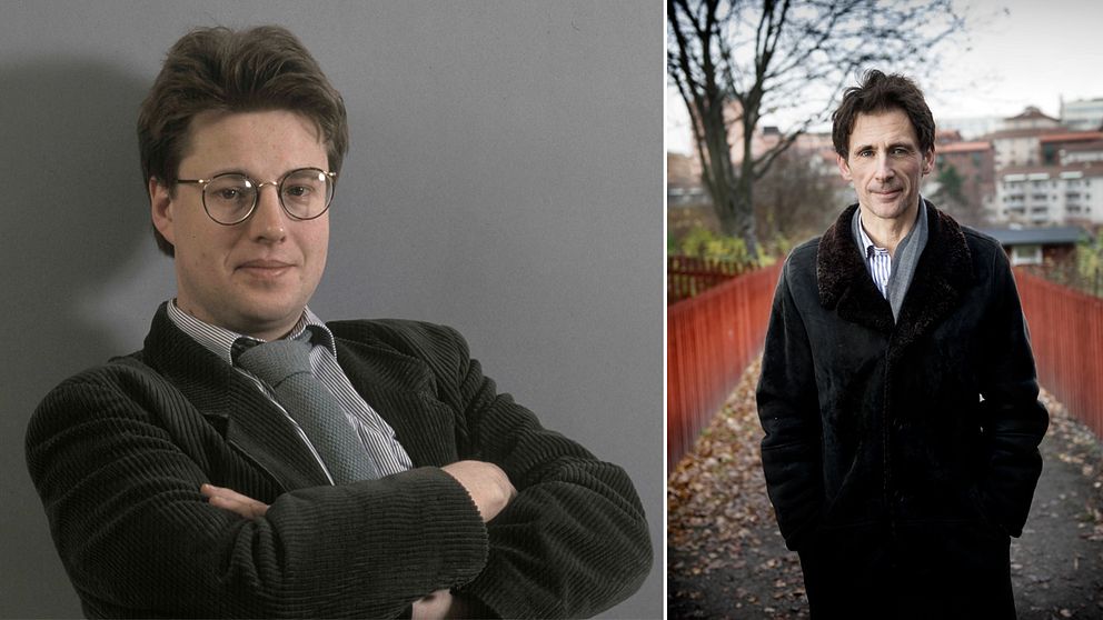 Stieg Larsson (till vänster) och David Lagercrantz.