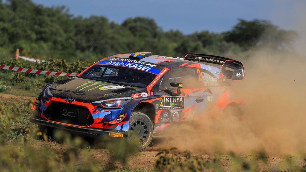 Oliver Solberg gjorde sin andra start i WRC-klassen.