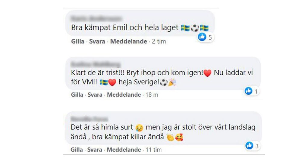 Några av kommentarerna från SVT:s Facebooksida.