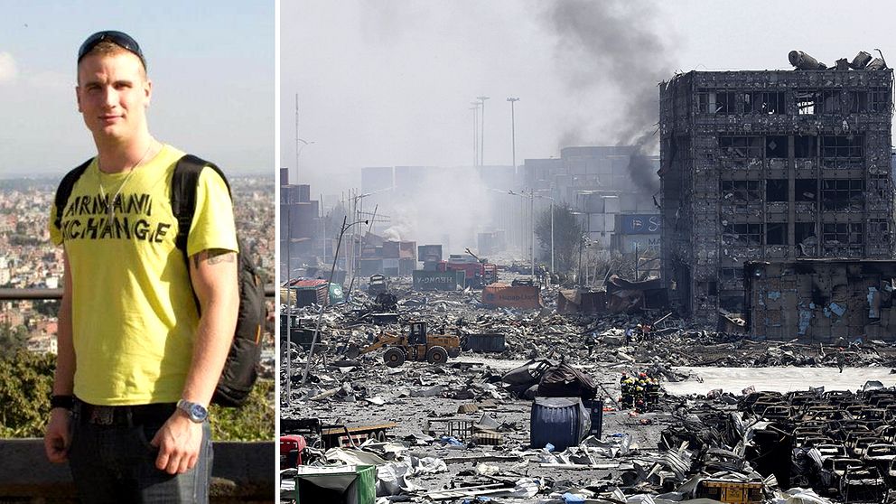 Stefan Andersen såg explosionen i Tianjin: ”Jag trodde det var ett bombangrepp”, säger han.