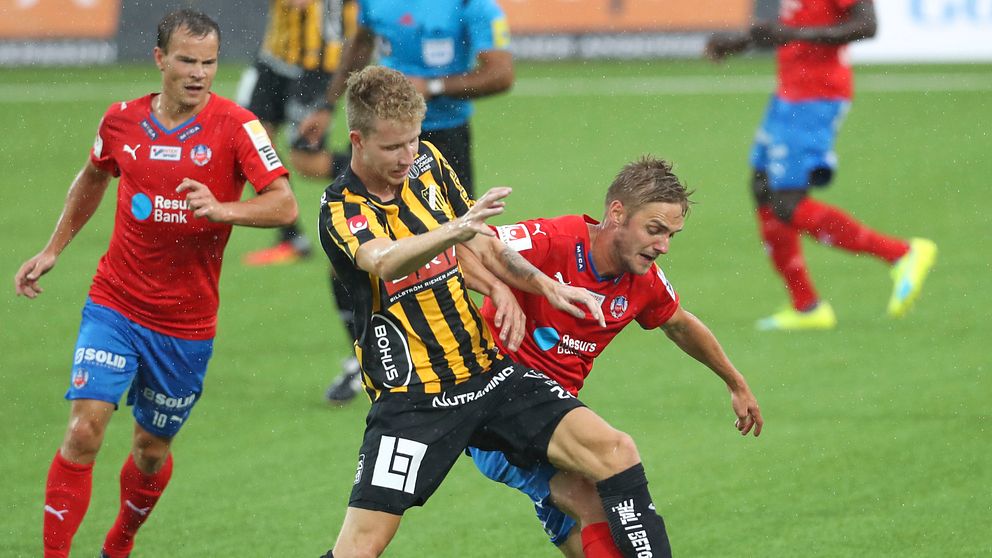 Samuel Gustafson i en match mot Helsingborg 2016.