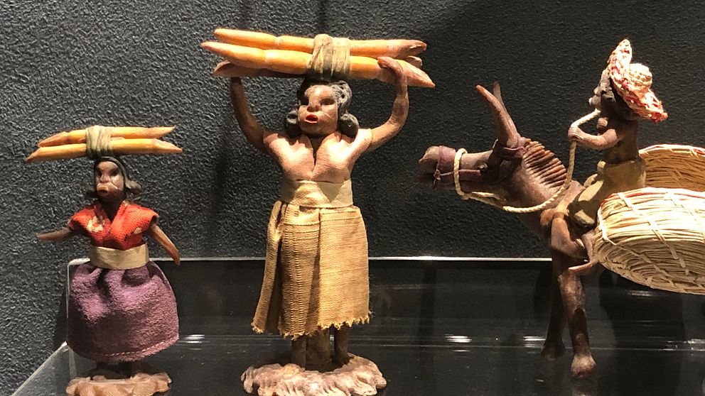 Figuriner på Internationella slaverimuseet i brittiska Liverpool skildrar arbetet på de jamaicanska plantagerna. Arkivbild.