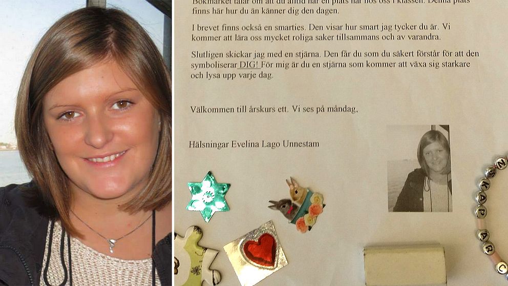 Evelina Lago Unnestam hyllas i sociala medier för brevet hon skrev till sina nya försteklassare.