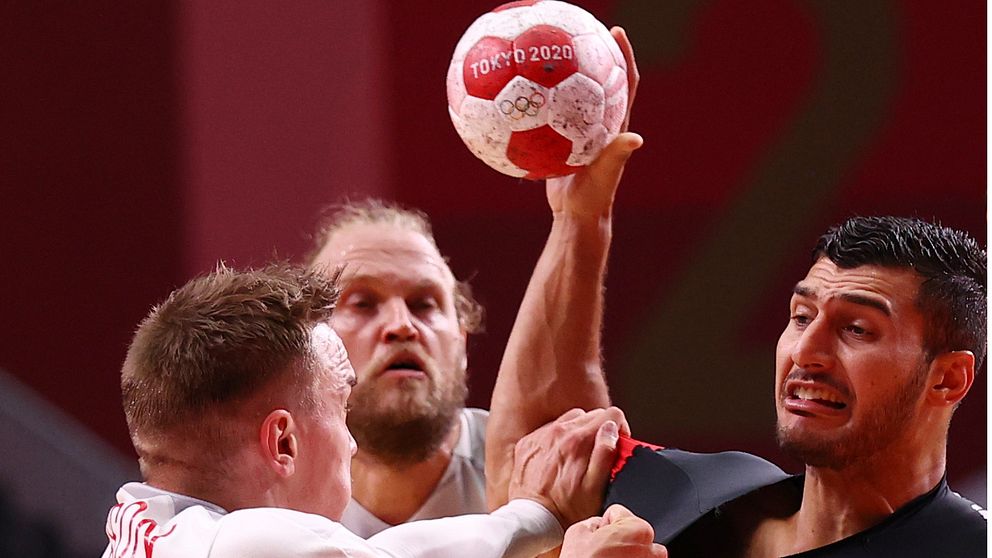 Danmark mötte Egypten i den olympiska handbollsturneringen,