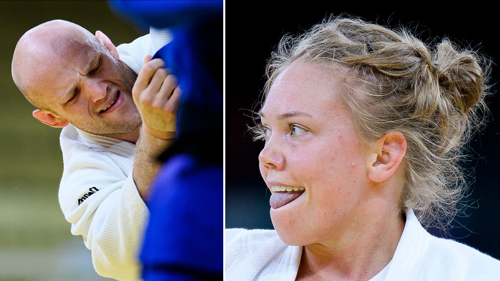 Marcus Nyman och Anna Bernholm vann sina första matcher i judo-turneringen.