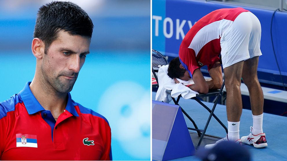 Novak Djokovic föll i bronsmatchen.
