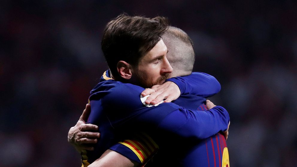 Messi och Iniesta firade stora framgångar tillsammans i Barcelona.