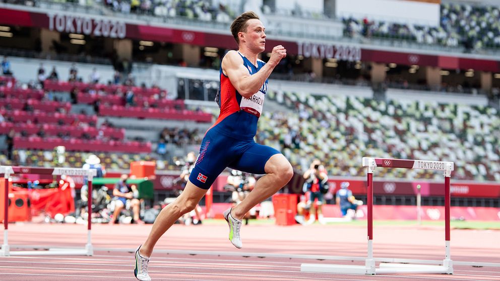 Karsten Warholm vann OS-guld i Tokyo.