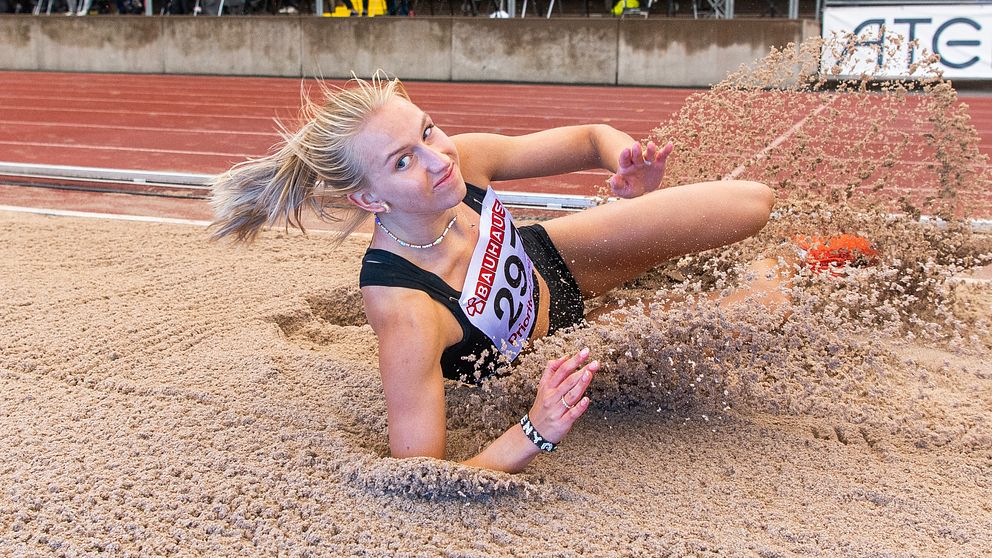 Maja Åskag tog SM-silver i tresteg.