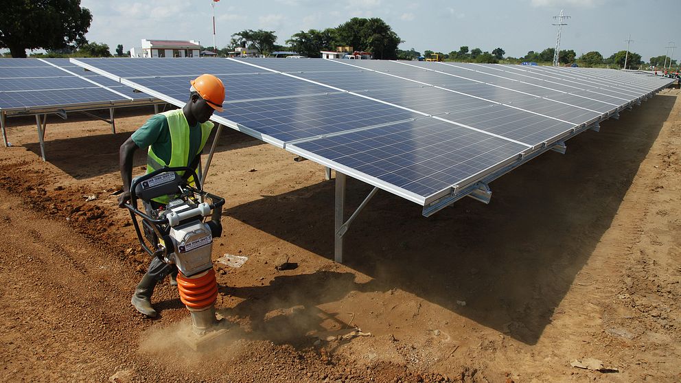 Solceller i Uganda.