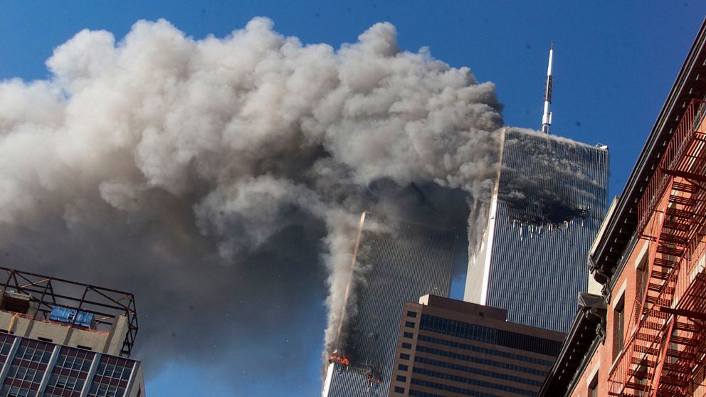 World Trade Center under attacken den 11 september 2001.