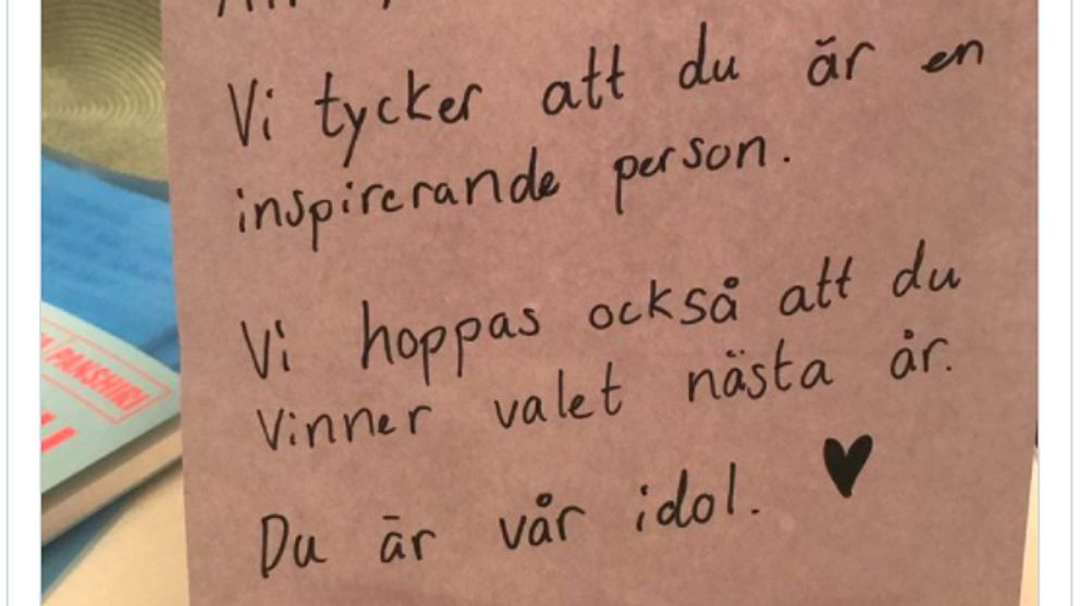 Här är bilden på brevet som Axel Mårtensen la ut på Twitter.