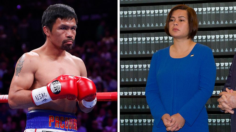 Manny Pacquiao och Sara Duterte-Carpio.