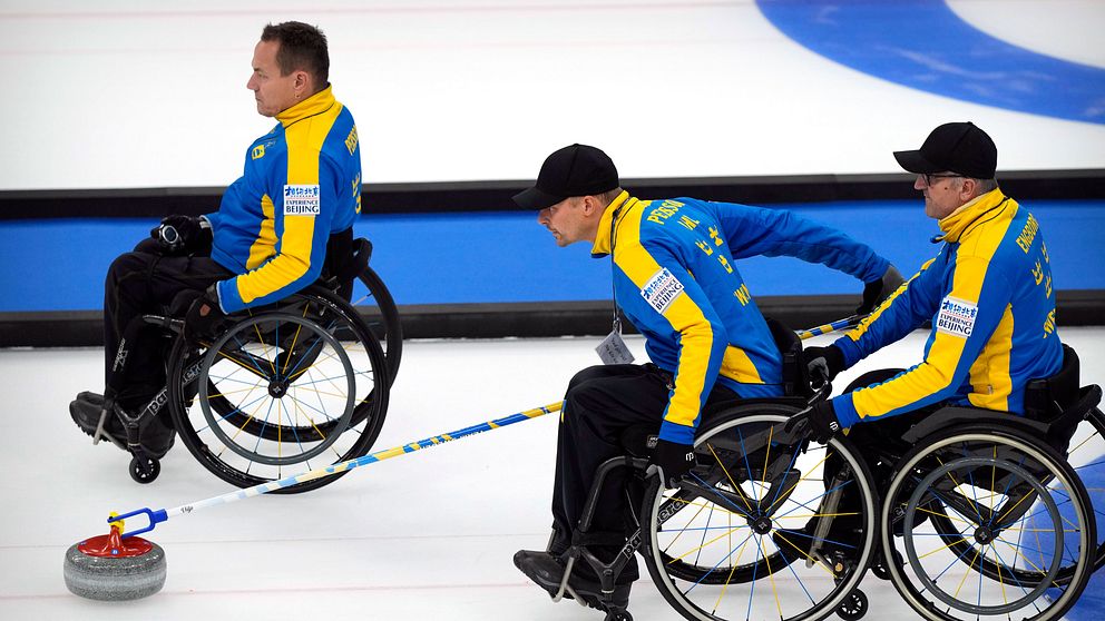Svenska rullstolscurlinglaget tog VM-silver i Peking