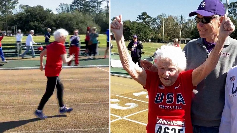 105-åriga Julia ”Hurricane” Hawkins blev historisk.