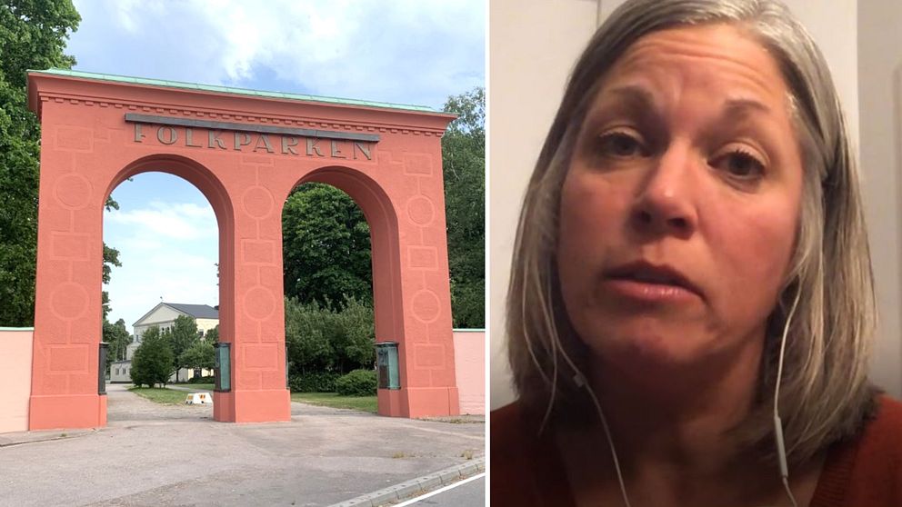 Folkparken i Halmstad och kommunrådet Jenny Axelsson (C)