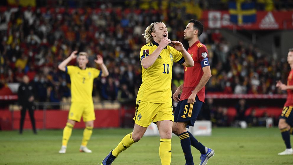 Emil Forsberg hade flera farliga chanser.