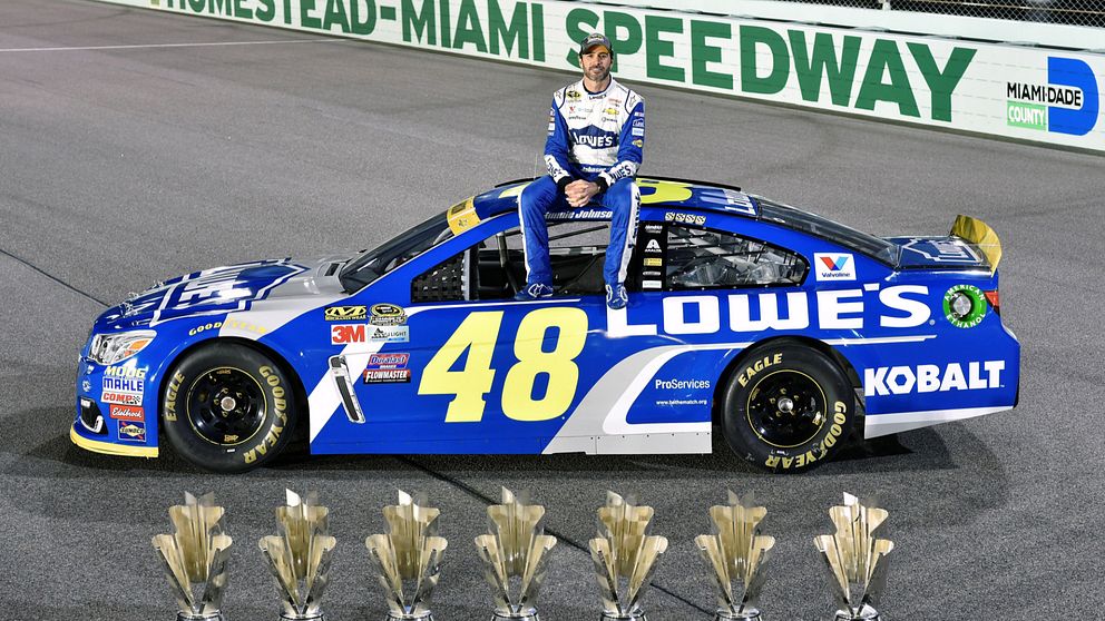 Jimmie Johnson vann Nascar sju gånger.