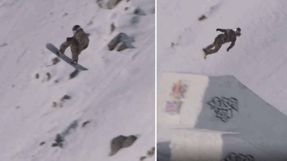 Snowboardåkaren Niklas Mattsson landade nyligen en sällsynt backside 1980.