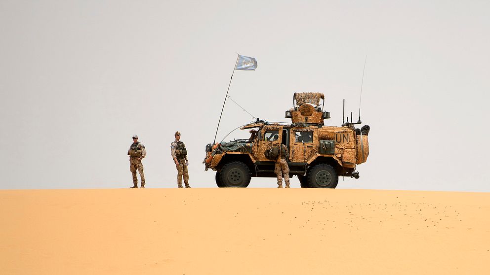 En bild på soldater från FN-styrkan i Mali, 2015.