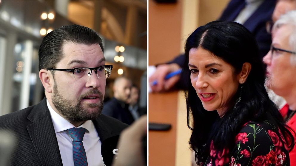 Jimmie Åkesson och Amineh Kakabaveh.