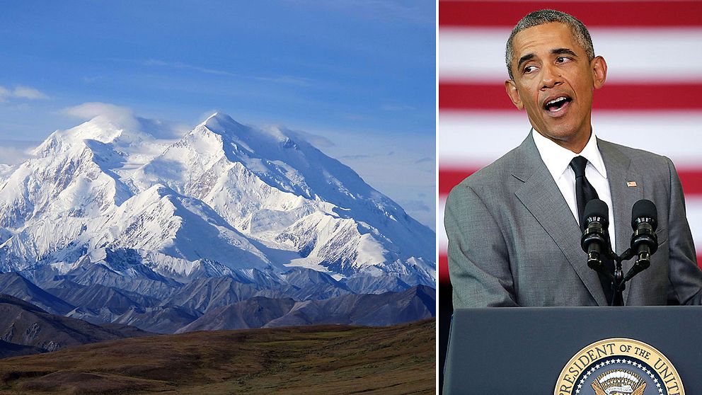 Mount McKinley döps om till Denali på initiativ från Barack Obama.