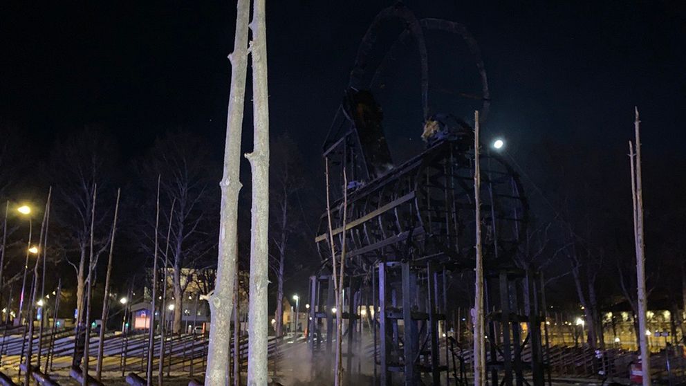 Runt klockan 03.40 imorse var bocken så gott som nedbrunnen.