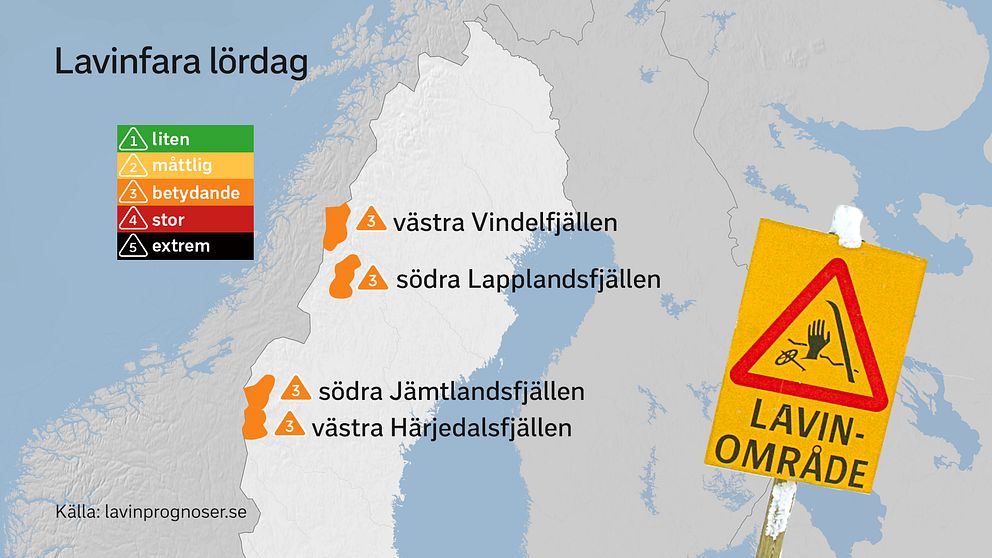 Lavinfara lördag