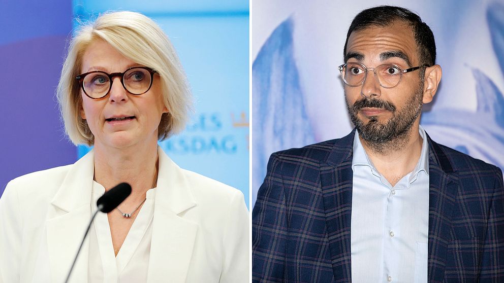 Elisabeth Svantesson (M) och Arman Teimouri  (L)