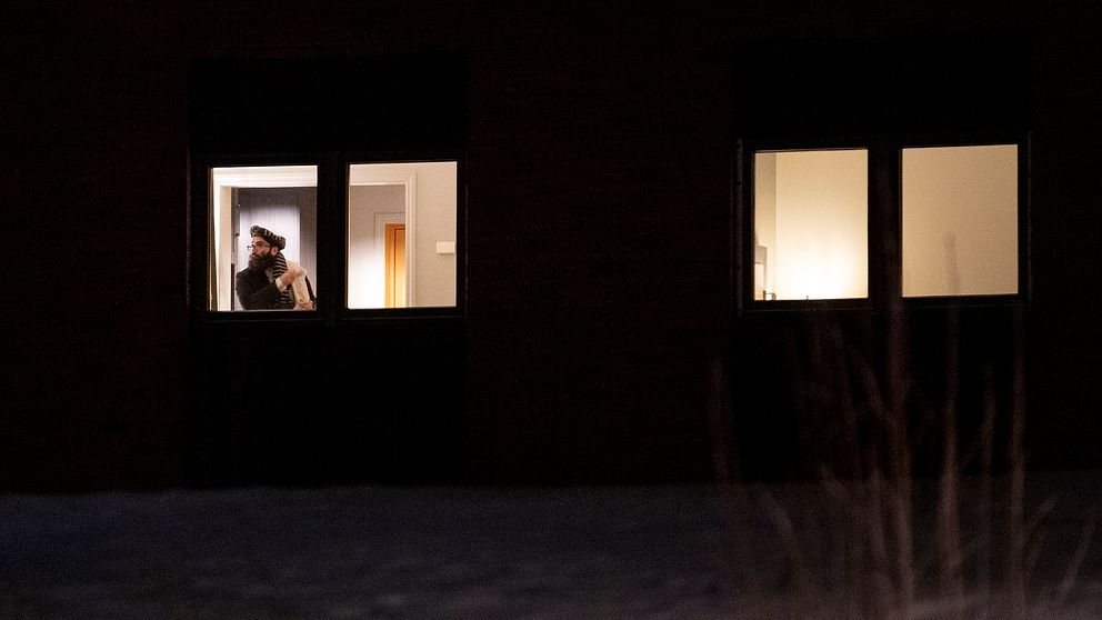 Anas Haqqani på hotell i Oslo.