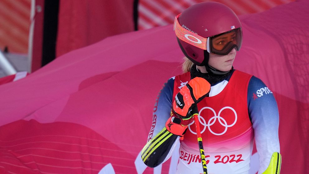 Mikaela Shiffrin var besviken efter sin uråkning.