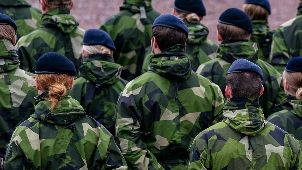 Luftvärnssoldater ställer upp på Lv6 i Halmstad. Arkivbild.