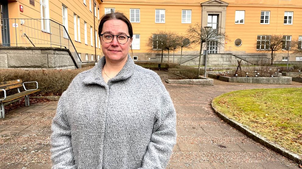 Jenny Linder, tillförordnad verksamhetschef inom psykiatrin på SÄS, vid området Örtagården utanför Södra Älvsborgs sjukhus.