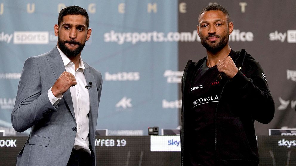 Amir Khan (vänster) och Kell Brook (höger) möts i kväll i ett brittisk hatmöte.