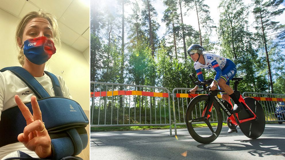 Emilia Fahlin var med om en olycka på en träning.