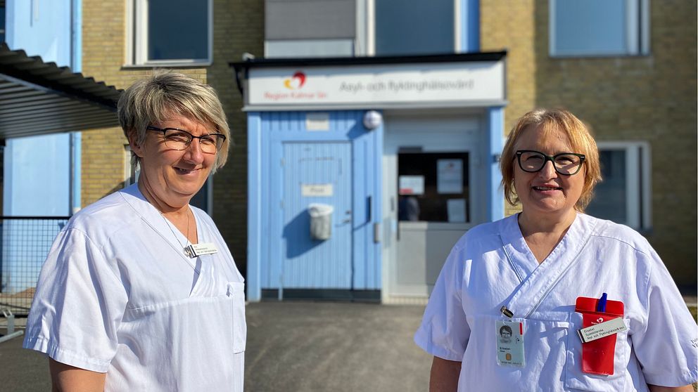 Ann Arvidsson, verksamhetschef och Elisabet Olsson, sjuksköterska på asyl- och flyktinghälsovården i region Kalmar län har redan börjat ta in ukrainare för hälsosamtal – och vaccination mot covid-19.