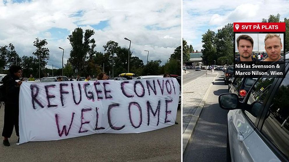 Frivilliga på väg för att hämta flyktingar i Ungern