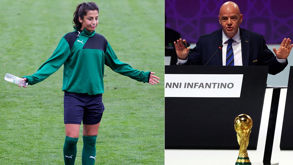 Nadia Nadim får hård kritim för att hon är ambassadör för fotbolls-VM.