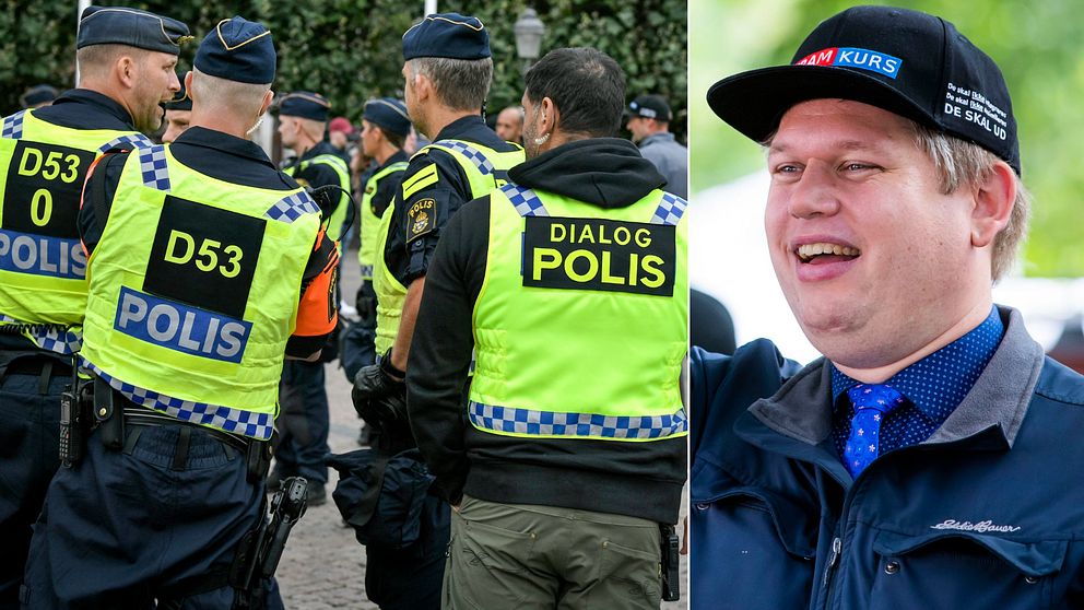 Rasmus Paludan och poliser